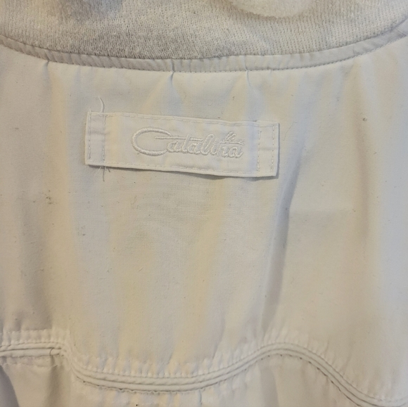 La Paz by Catalina Xlarge white cotton and polyester bomber jacket - Picture 3 of 7